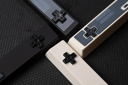 Retro Gamepad Keycap 6.25u Spacebar – Artisan ABS Keycap for MX Switches, Black & White for Mechanical Gaming Keyboards