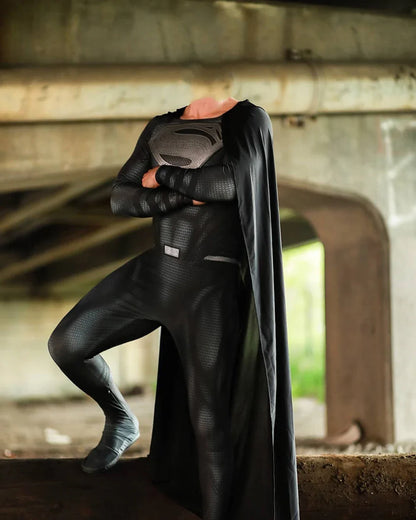 Adults Man of Steel Cosplay Costume — Superhero Zentai Bodysuit Jumpsuit for Halloween & Parties