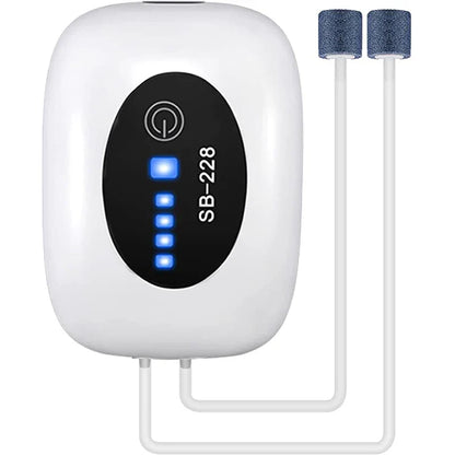 4800mAh USB Aquarium Air Pump - Portable & Ultra Silent Fish Tank Compressor for Indoor/Outdoor Use
