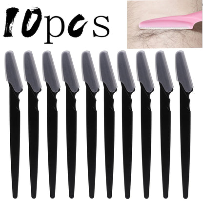 5/10/30/40pcs Eyebrow & Face Razor Set for Women and Men – Safe Hair Trimmer with Protective Cover