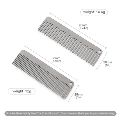 Small Titanium Alloy Portable Comb – Outdoor Camping Keychain Tool & Accessories
