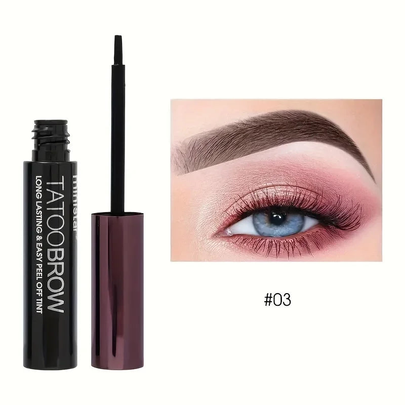 Tattoo Peel Off Eyebrow Gel Tint – Semi-Permanent, Waterproof, Transfer-Proof for Fuller, Defined Brows