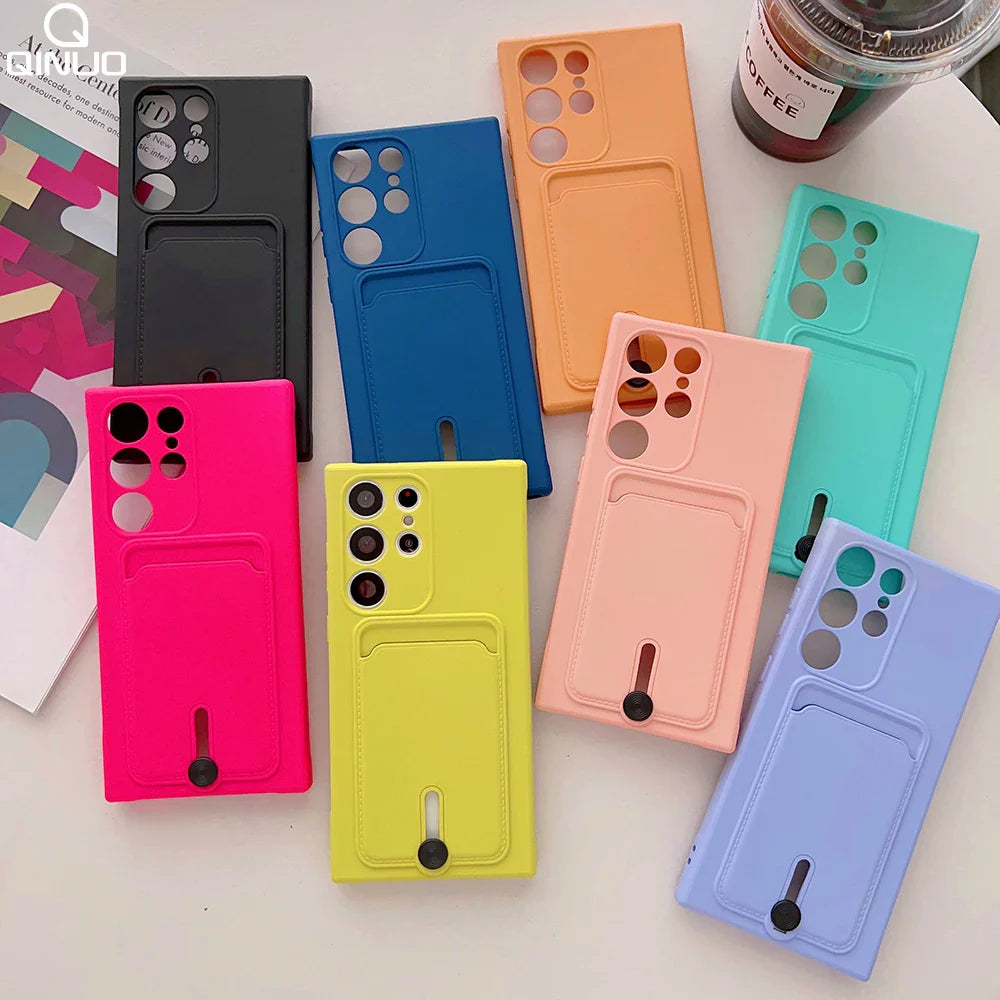 Samsung Galaxy Wallet Case with Card Holder – Soft TPU Shockproof Phone Cover for S26 Edge, S25, S24, S23 Ultra/Plus/FE, A57, A56, A37, A36, A17 & A07