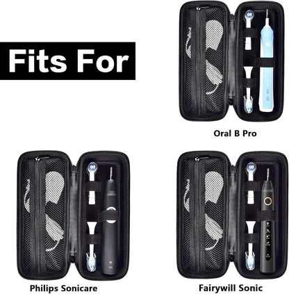 Travel Toothbrush Case – Compatible with Oral-B Pro Series & Philips Sonicare ProtectiveClean Electric Toothbrush Protective Storage Box