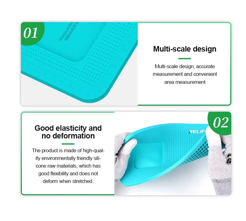 Relife RL-004DM Professional Anti-Slip Silicone Pad – Multi-Device Compatible Camera Protection and Repair Mat