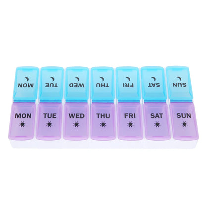 7/14/28-Day Pill Organizer – Weekly & Monthly Medicine Box with Tablet Storage, Splitter & Container Case