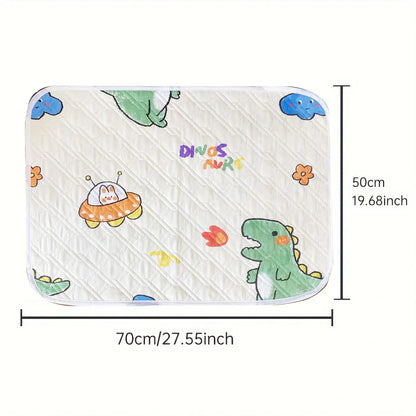 Waterproof Baby Mattress Protector – Washable Urine Mat with Cute Cartoon Design | Breathable Diaper Bedding Pad for Toddlers