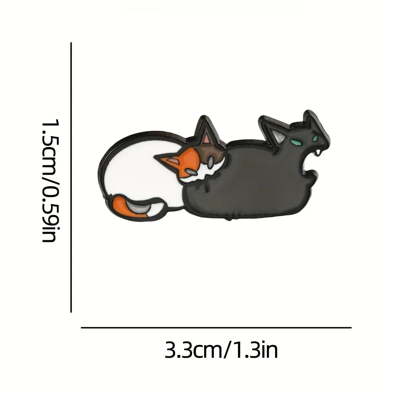 Cute Cat Enamel Brooch - Adorable Cat Lapel Pin for Bags, Clothing and Jewelry Accessories