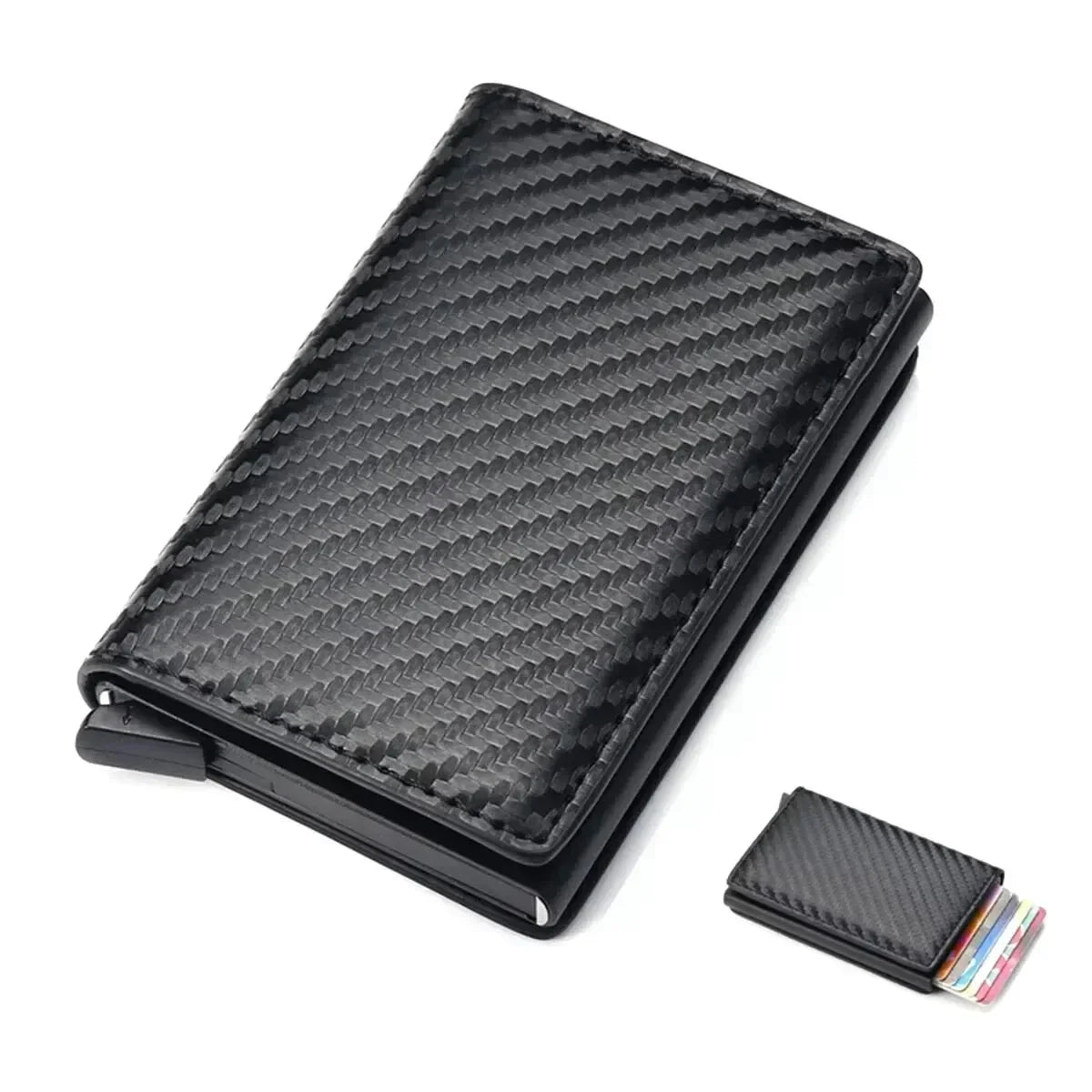 Slim RFID Aluminum Carbon Fiber Men’s Wallet – Slim Business Card & Credit Card Holder Case