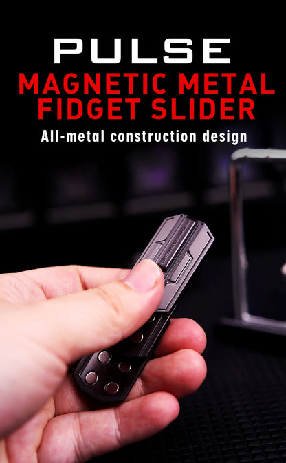 Luminous Fingertip Fidget Toy – Magnetic Slider EDC Clicker Metal Hand Spinner for ADHD & Stress Relief
