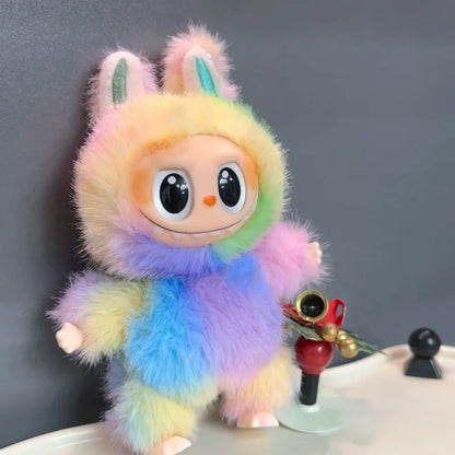 Labob-V4 Blind Box Plush Keychain — Cute Collectible Mystery Monster Figure, Macaron Surprise Anime Toy