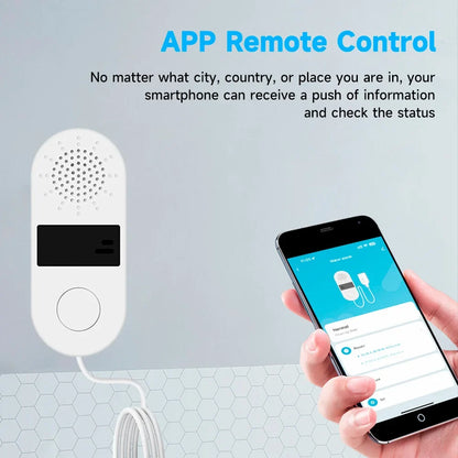 Tuya WiFi Water Leak Sensor - 130DB Smart Flood Detector with App Alerts for Home Security Protection