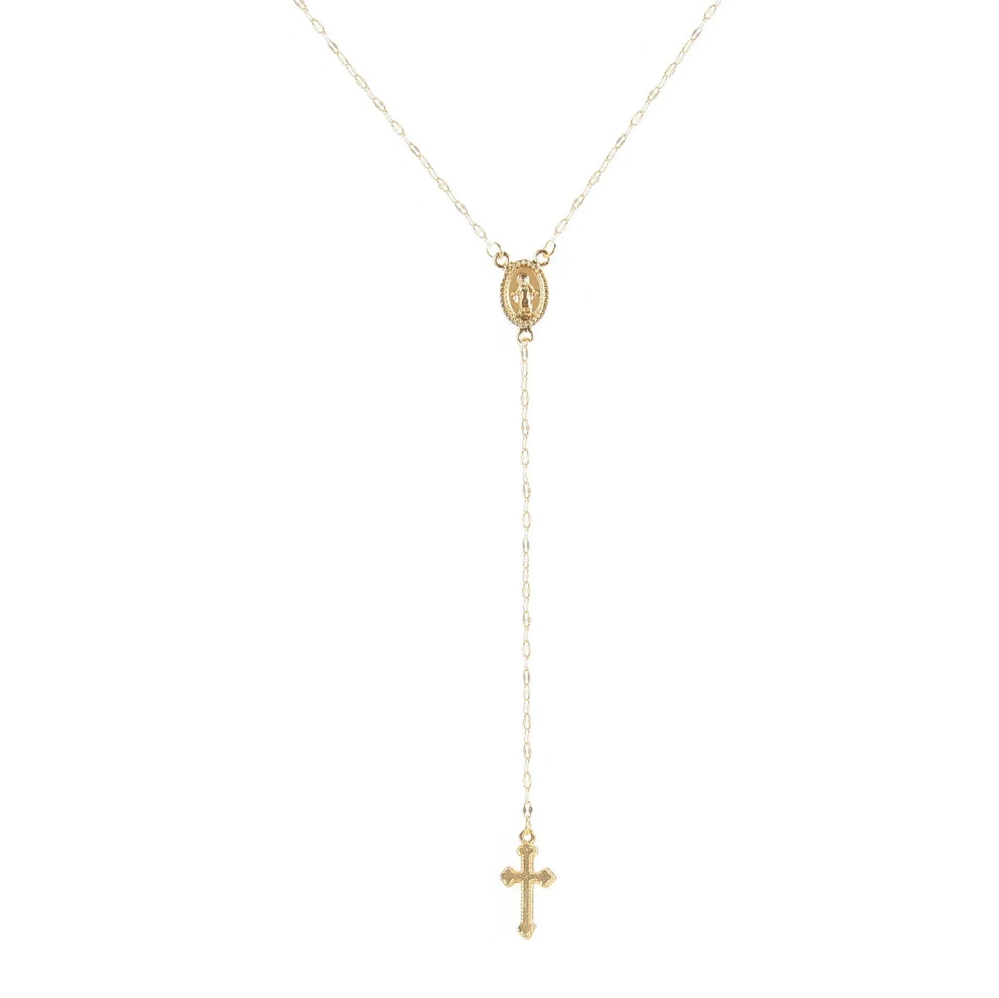 Fashion Christian Cross Necklace for Women – Gold & Silver Color Rosary Pendant Chain Choker Religious Jewelry Accessories
