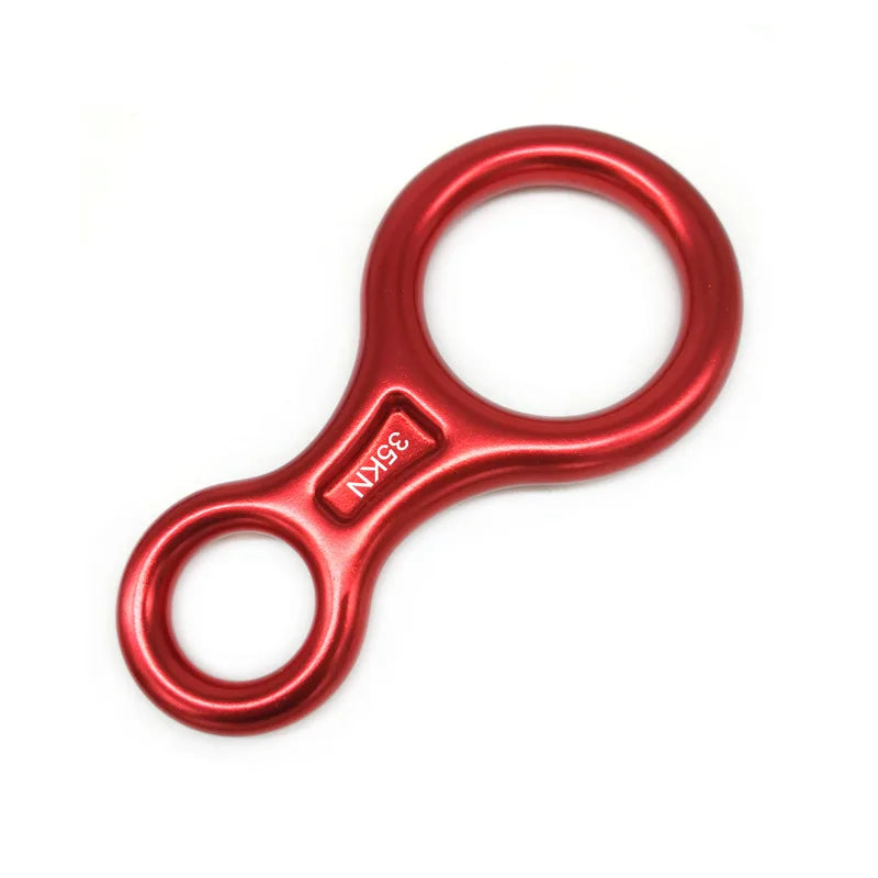 Aluminum 8 Shape Carabiner - Rock Climbing Rigging Descender, Belay Device, Abseiling 35kN Eight Ring Xinda Downhill Equipment