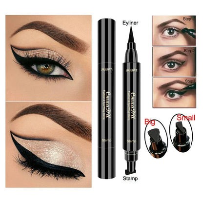 Big Seal Waterproof Liquid Eyeliner Pen – Fast-Dry Black Double-Ended Eye Liner Pencil Cosmetic