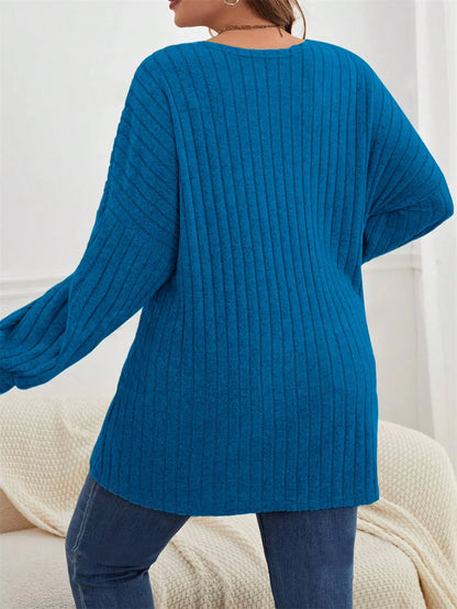 GIBSIE Plus Size Women's Autumn & Winter Solid Color Loose Cardigan – Casual Long-Sleeved Open Front Knitted Coat 2024