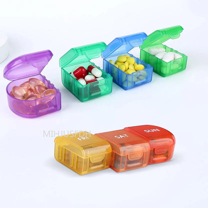 7-Day Weekly Pillbox Organizer – Tablet Holder & Medicine Storage Case for Capsules and Pills