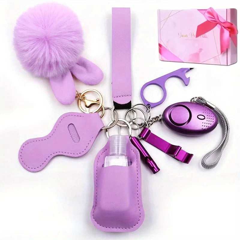 Women's Personal Safety Keychain Alarm Set - Full Protective Keychain Accessories with Personal Alarm for Enhanced Security