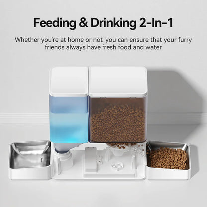 ROJECO 2-in-1 Automatic Pet Feeder & Water Fountain – 8.5L Dog Food Dispenser
