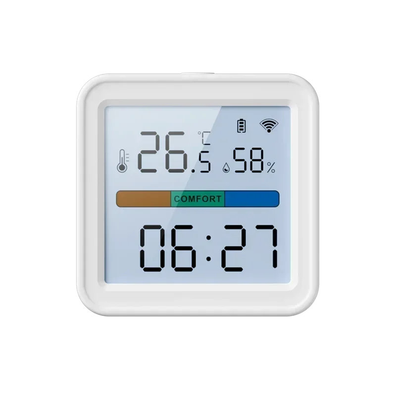 Tuya WiFi Temperature & Humidity Sensor — Smart Life Backlight Hygrometer Thermometer, Compatible with Alexa & Google Home