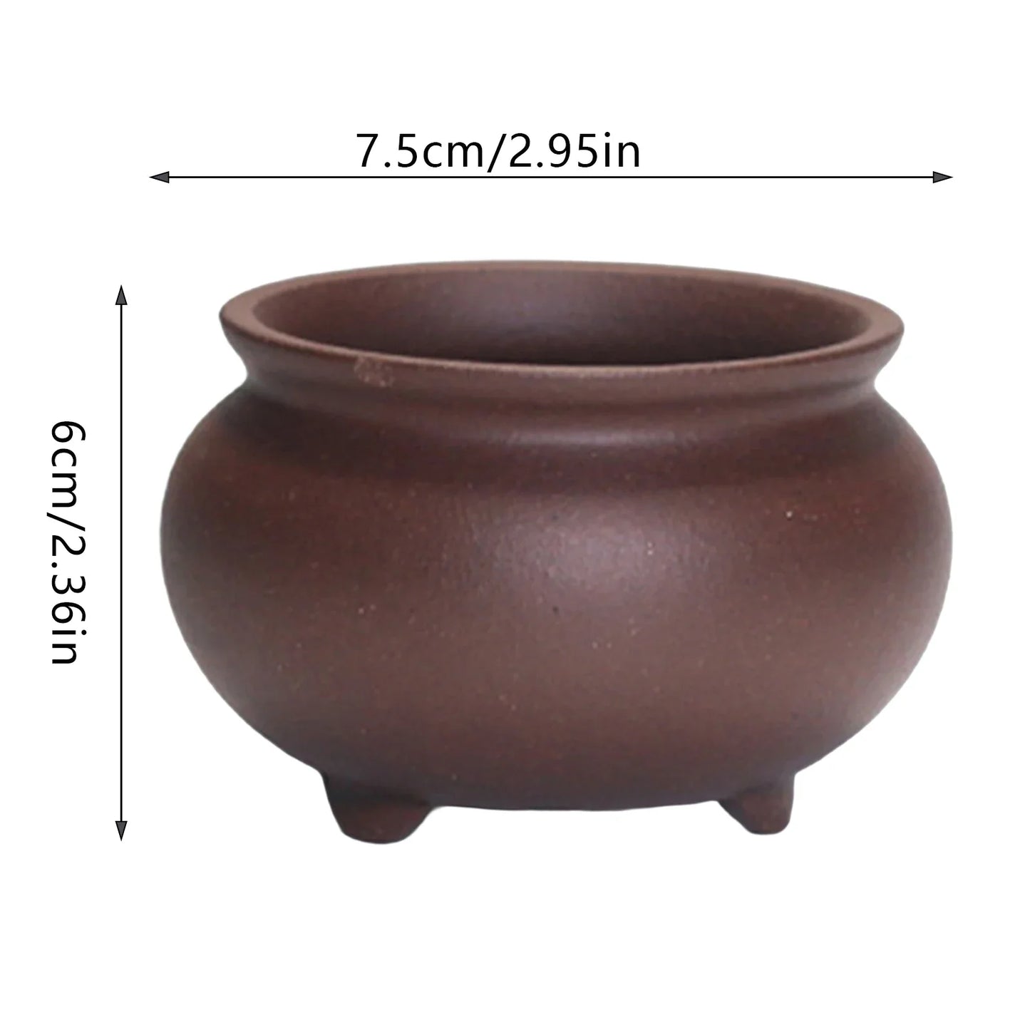 Ceramic Round Plant Pot - Succulent & Orchid Planter with Drainage Holes for Indoor & Outdoor Decor