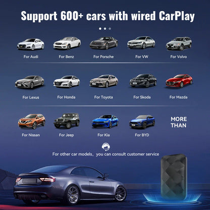 Acodo 2025 Android 14 CarPlay AI Box – 3-in-1 Wireless Android Auto USB Adapter & Universal TV Box for YouTube & Netflix Plug and Play