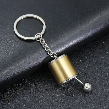 Mini Turbocharger Keychain - Spinning Turbine Keyring for Car Interior Accessories & Key Fob
