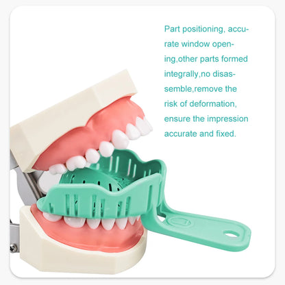 Denspay 6PCS Dental Impression Tray Set – S/M/L Plastic Full Mouth Mold Trays, Foldable Dental Implant Trays