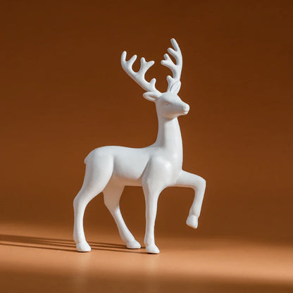 2-Piece Mother & Baby Deer Figurines – Cute Kawaii Sculptures for Kids Room & Christmas Home Decor