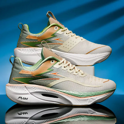 Men’s & Women’s Carbon Plate Running Shoes - Lightweight Breathable Marathon Sneakers with Air Cushion & Non-Slip Sole