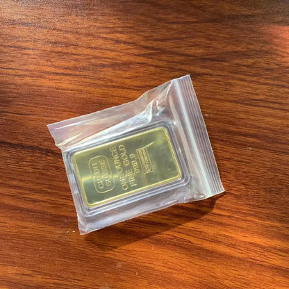 Simulation 1 OZ Gold Plated Credit Bullion Bar – Sussie Gold Ingot Bullion Replica