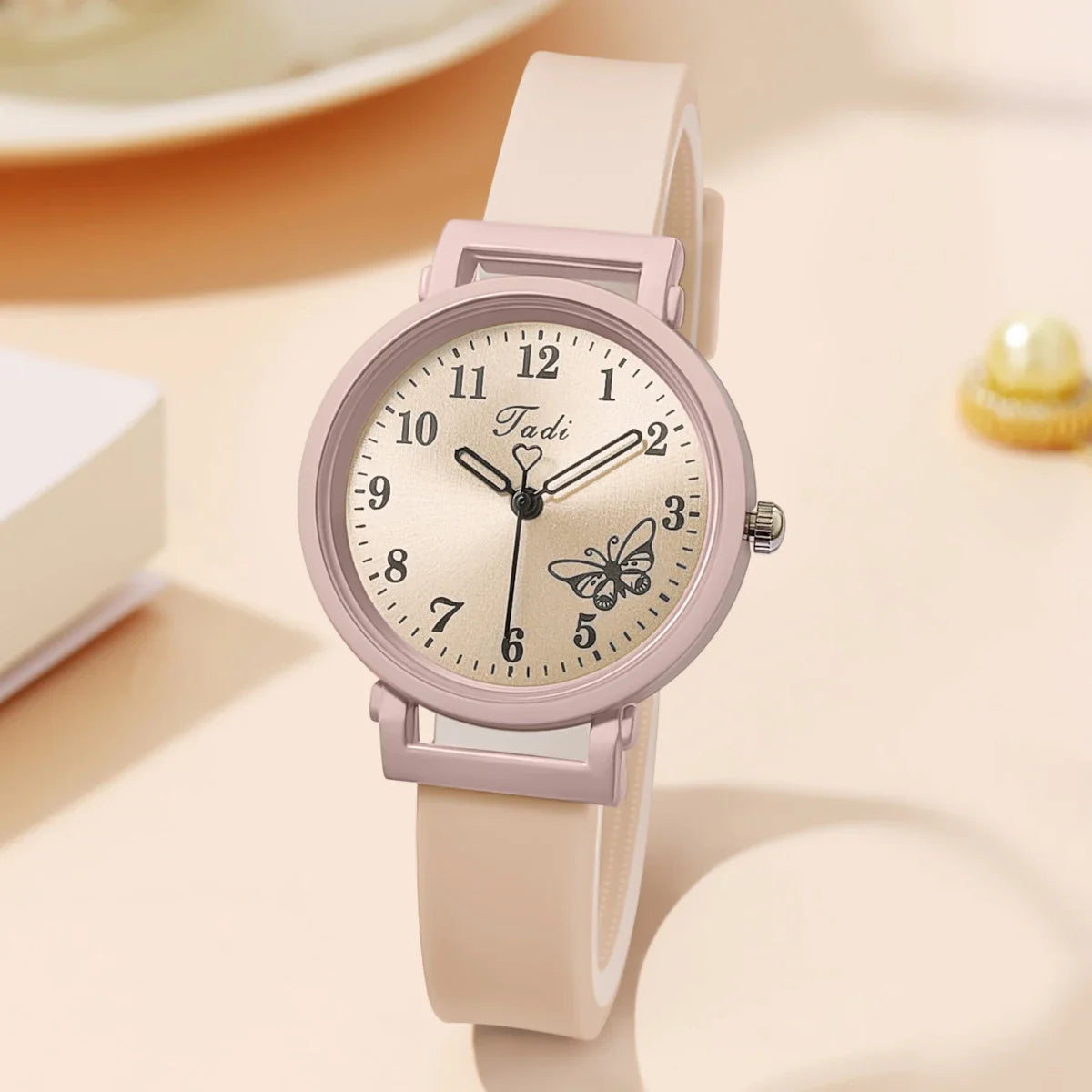 Women’s Silicone Strap Quartz Watch – Casual Wristwatch Gift for Ladies