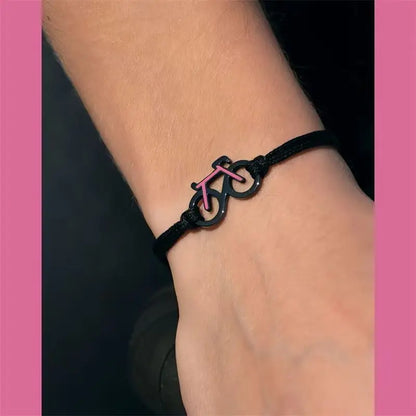 2025 Fashion Bicycle Bracelet – Trendy Pink Sports Cycling Pendant Jewelry