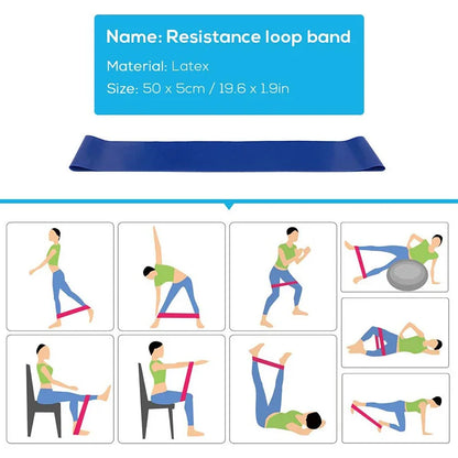 5 Piece Yoga Starter Kit – Blocks, Ball, Stretching Strap, Resistance Loop & Pilates Band for Home Fitness