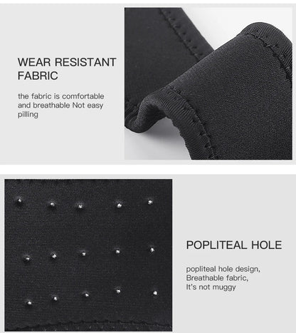 Pressurized Knee Wrap Sleeve — Elastic Support Braces with Pad for Basketball, Tennis & Cycling