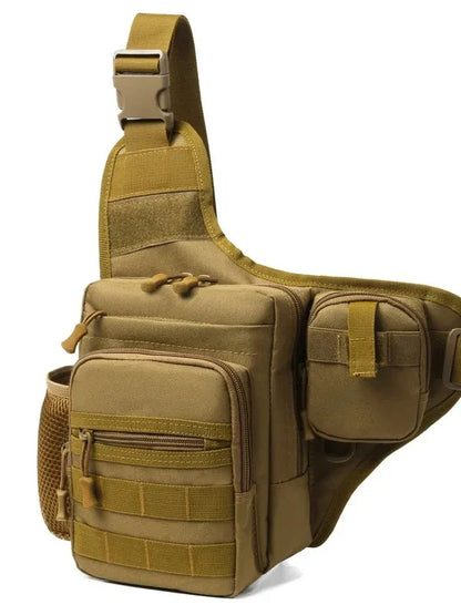 Camping Climbing Bag - Tactical Chest Pouch for Men, Cycling, Hiking, Travel, Outdoor Sports, Molle Crossbody Fanny Pack