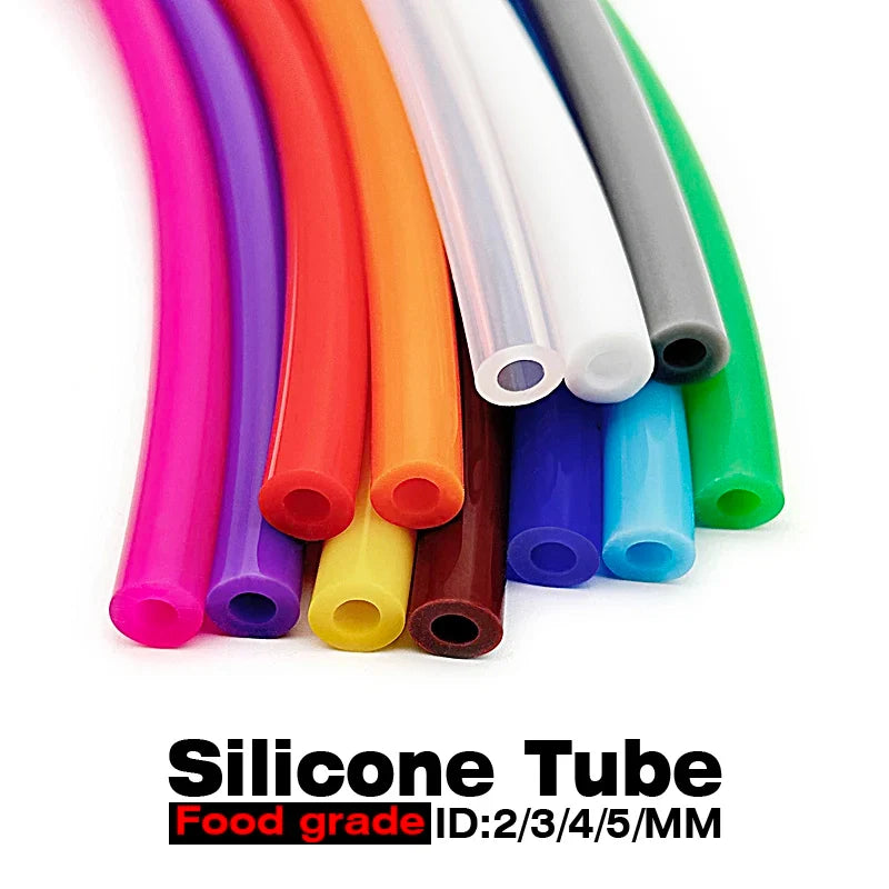 Food Grade Silicone Tube Hose - Flexible 2/3/4/5mm Rubber Pipe for Coffee, Beverage, Water & Liquid Transfer Connections