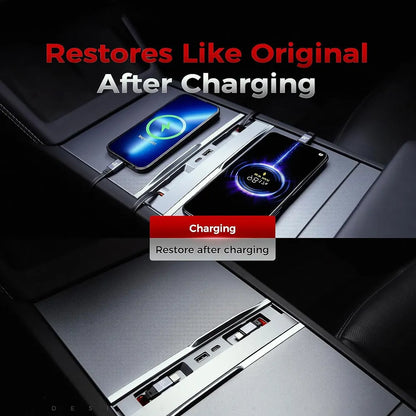 Tesla Model Y 2025 Retractable Center Console USB Hub – Fast Charging Dock for Model 3 & Highland Phones