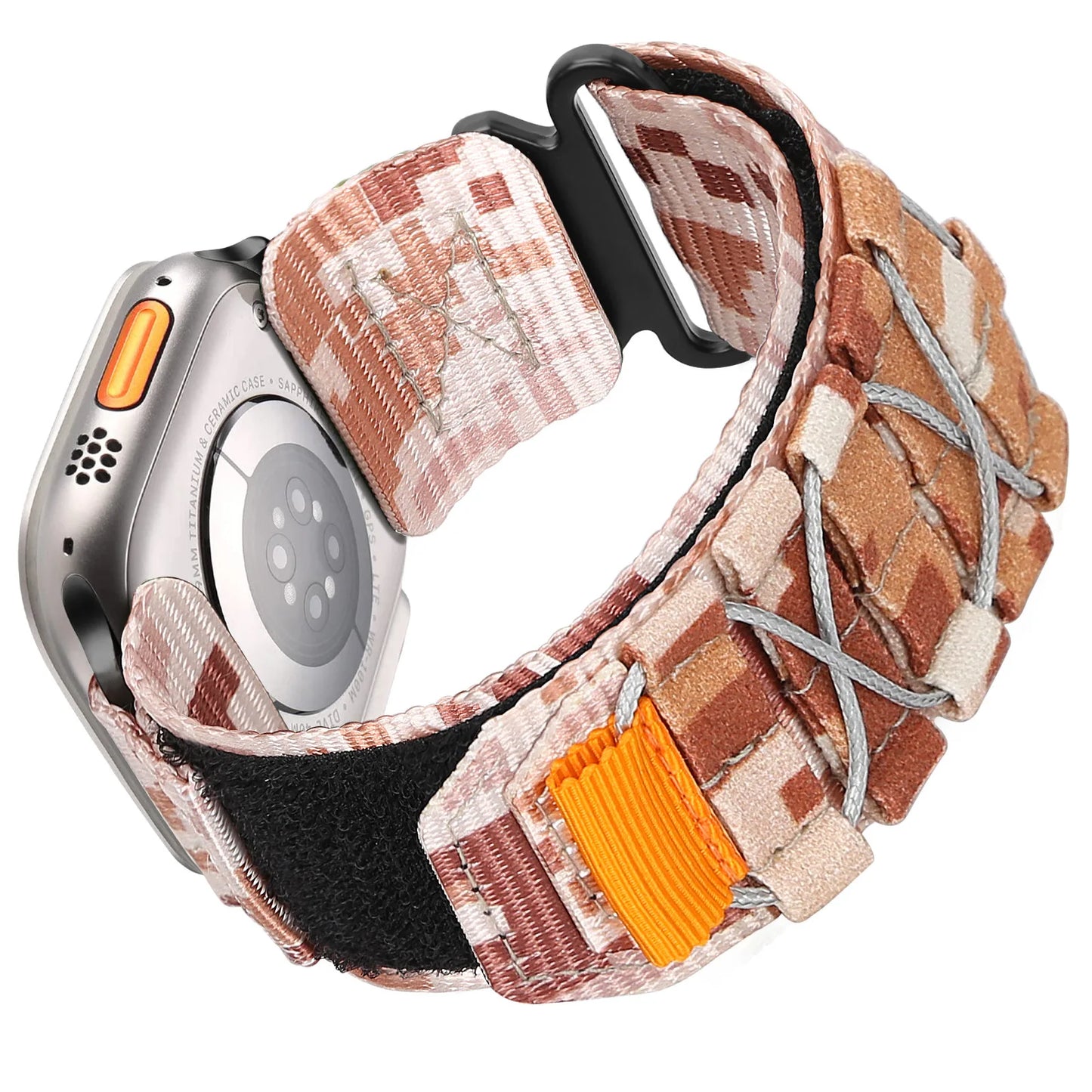 Tactical Nylon Strap for Apple Watch – Alpine Trail Loop Band for 40-49mm Series Ultra2, 11, 7-9, SE