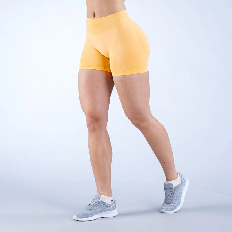 Women’s Gym Impact Running Shorts — Seamless Scrunch Butt Biker & Yoga Athletic Leggings