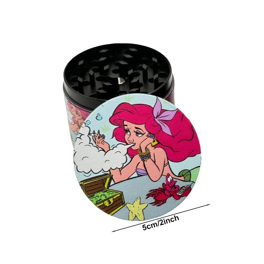 Nostalgia 50mm Metal Spice Grinder - 4-Layer Premium Kitchen Herb Grinding Tool