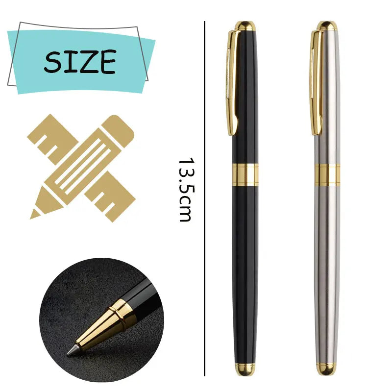 High-Quality Stainless Steel Ballpoint Pen – Business Signing Pen with Replaceable Refill for Office & School
