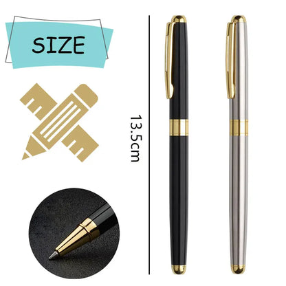 High-Quality Stainless Steel Ballpoint Pen – Business Signing Pen with Replaceable Refill for Office & School