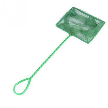 Long Handle Square Aquarium Fishing Net – Landing Net for Fish, Floating Objects, Crab, and Fishing Rod Dryer
