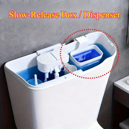 Toilet Solid Dispenser Replacement – Plastic Tank Part, Contemporary Style, No Electricity, Extends Cleaning Time