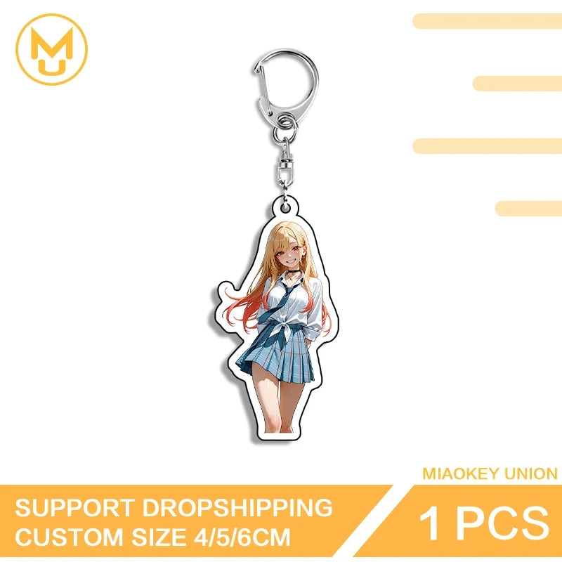 Kitagawa Marin Acrylic Keychain - Double-Sided Transparent Anime Character Jewelry