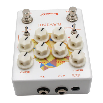 Demonfx-RAVINE Guitar Effects Pedal – Reverb & Delay with True Bypass