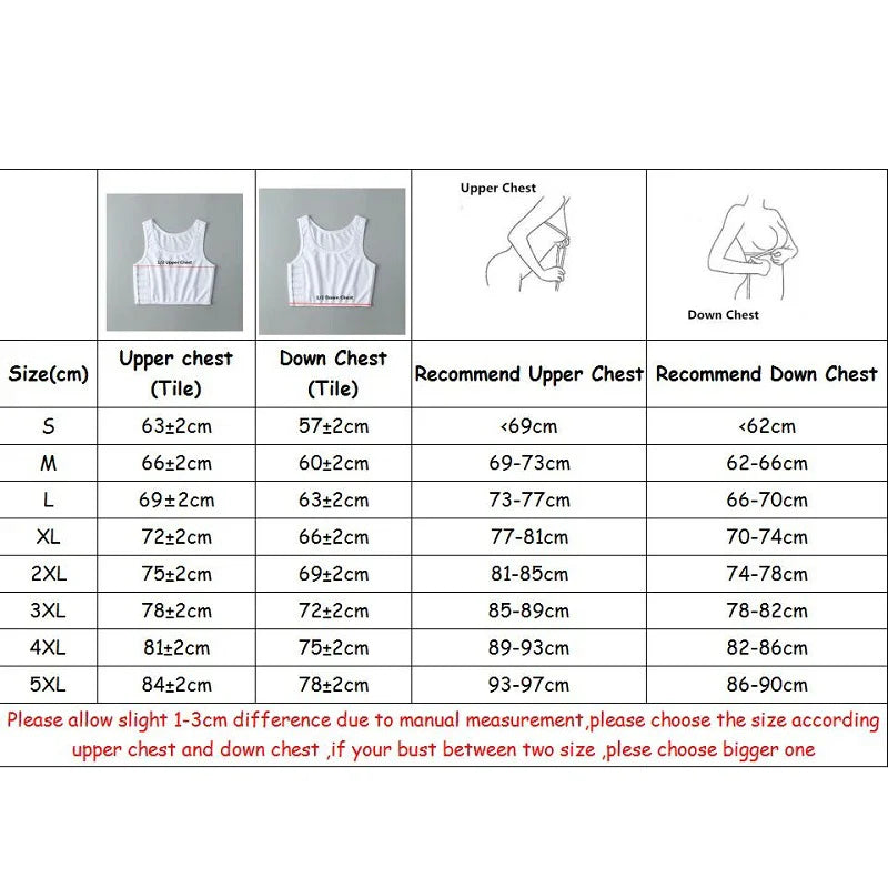 Women’s Breast Binder – Transboy Lesbian Corset Vest with Side Buckle, Summer Short Tank Top Shaper Bustier