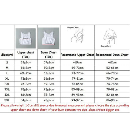 Women’s Breast Binder – Transboy Lesbian Corset Vest with Side Buckle, Summer Short Tank Top Shaper Bustier