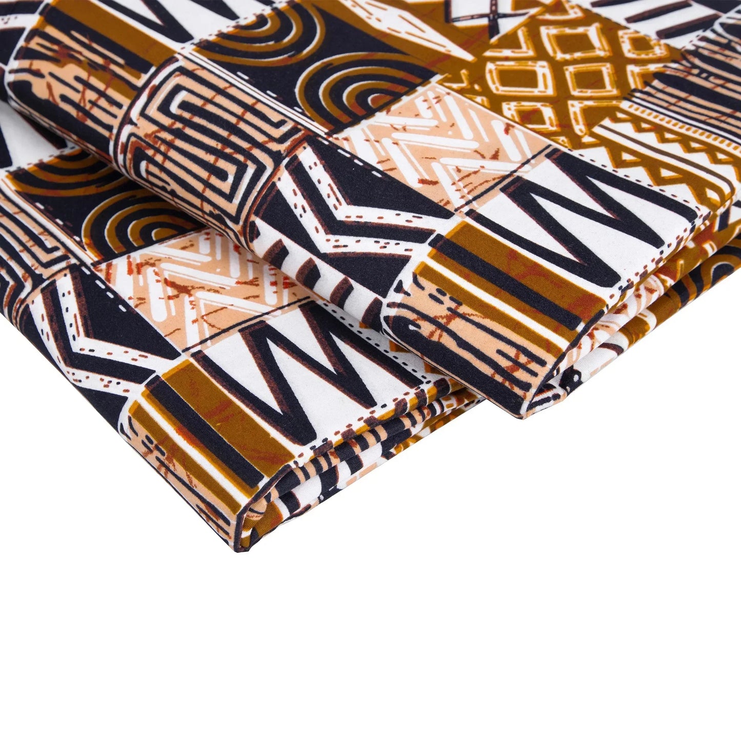 African Wax Kente Print Fabric - 3/6 Yard 100% Polyester Party Dress Material